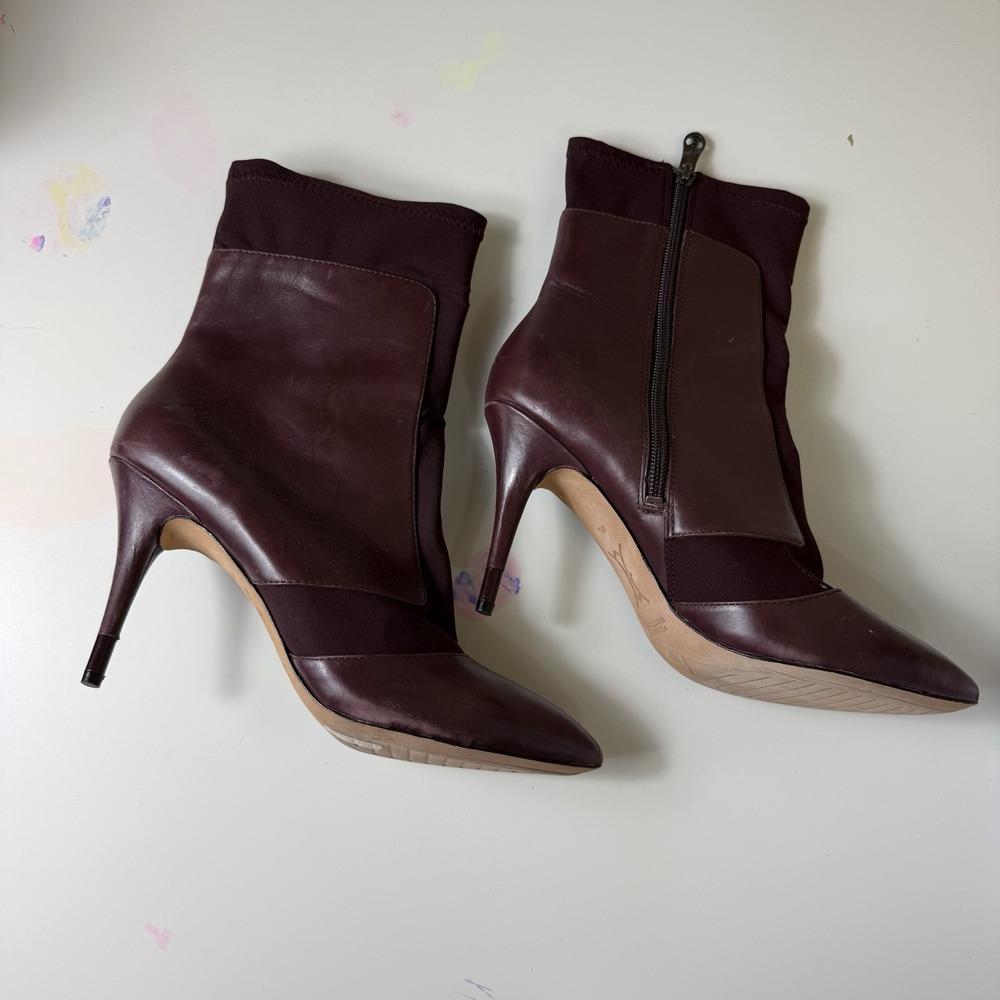 Women’s Pointed Toe Ankle Boots in Deep Burgundy